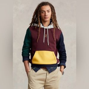 Color-Blocked Double-Knit Hoodie
